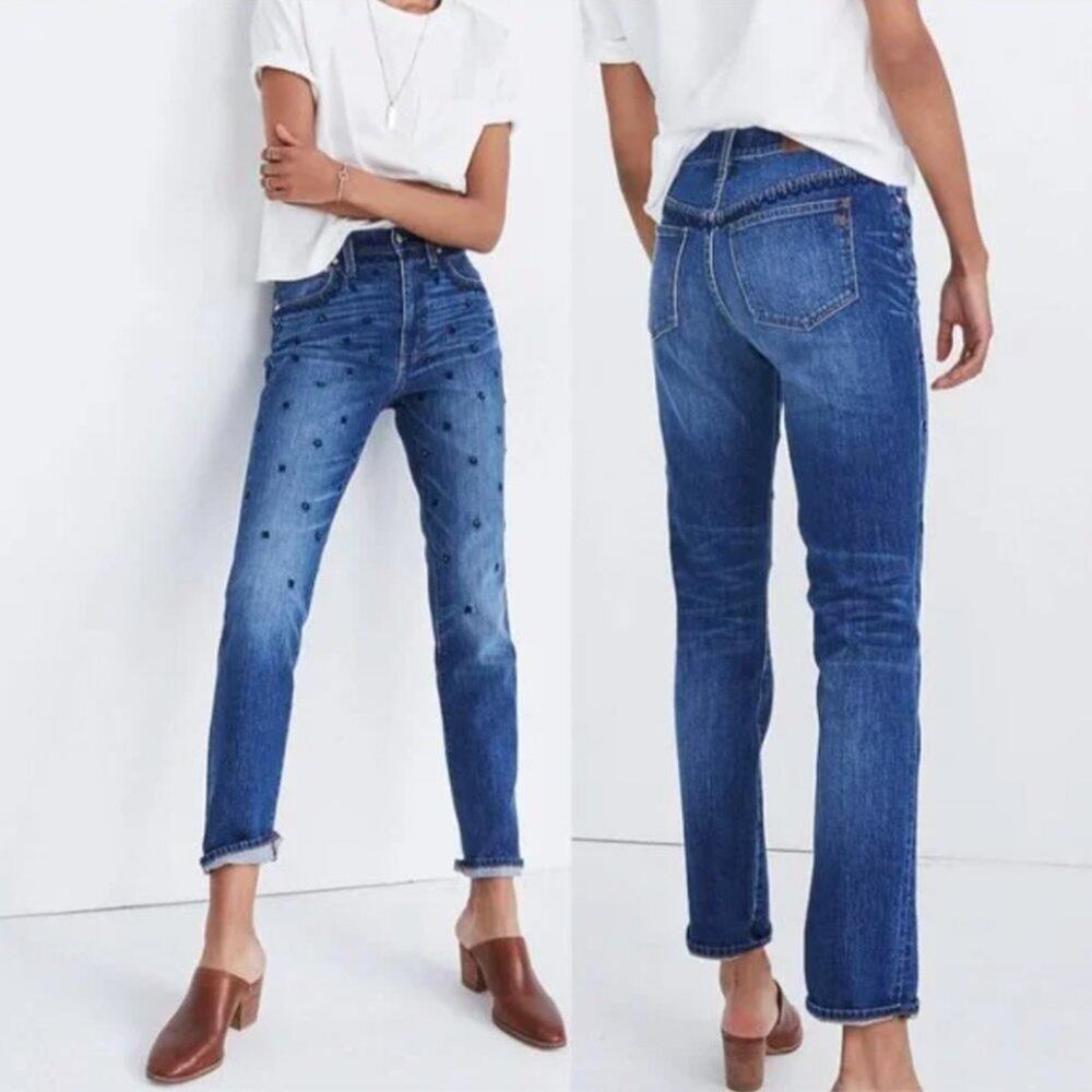Madewell The High-Rise Slim Boyjean: Beaded Edition